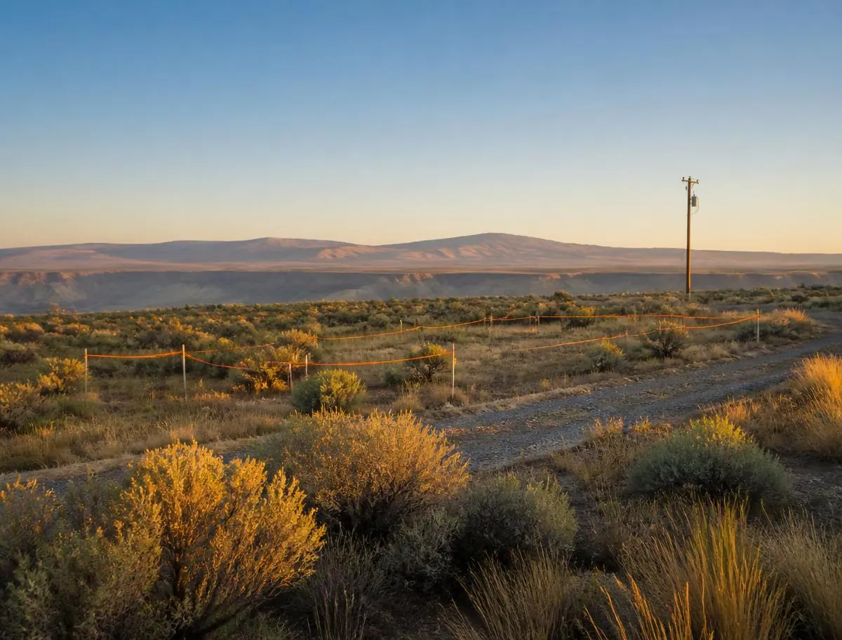 Open Southern Idaho building lot with mountain views